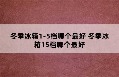 冬季冰箱1-5档哪个最好 冬季冰箱15档哪个最好